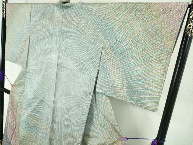 平和屋本店□極上 石川県指定無形文化財 牛首紬 白山工房 手織 京友禅