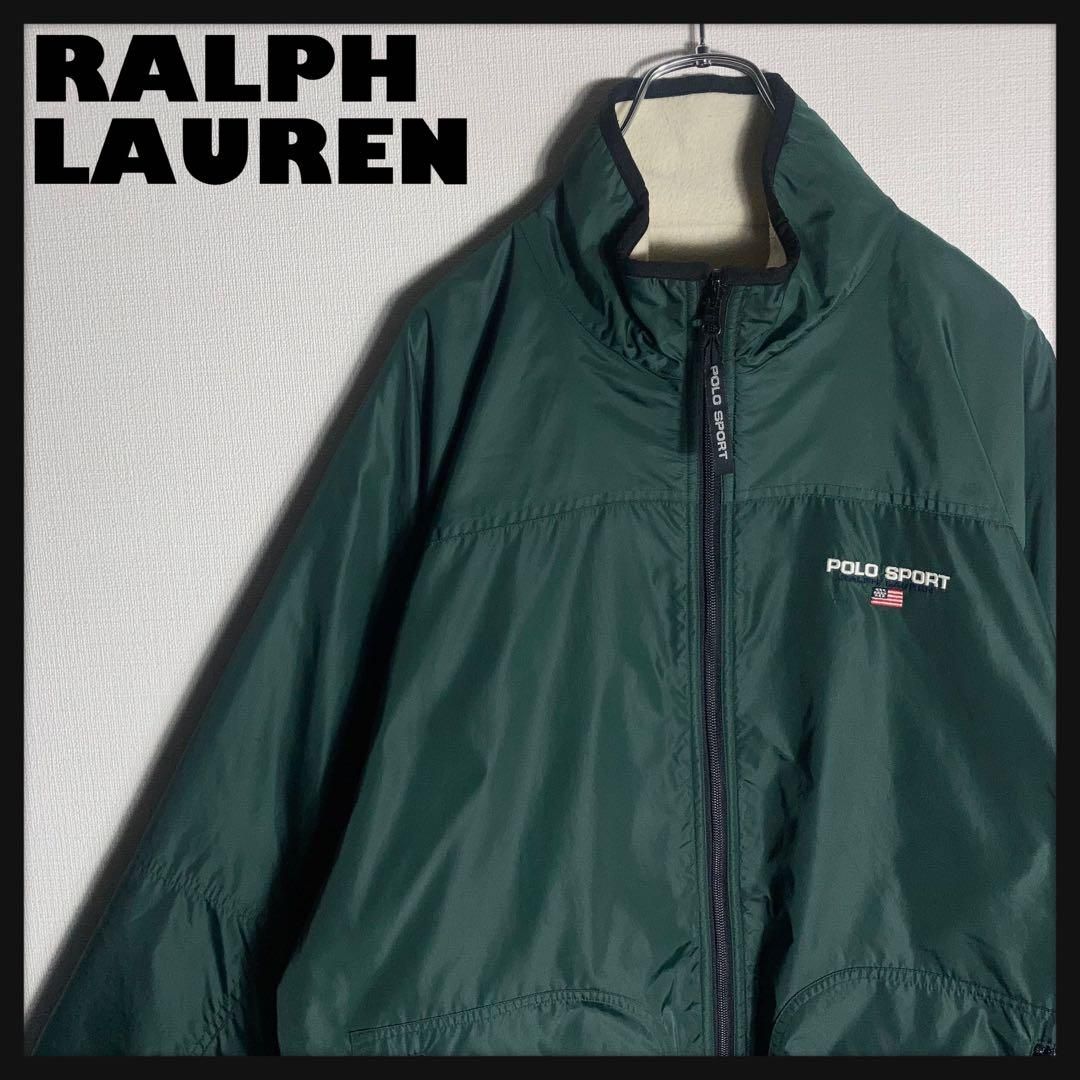 RALPH LAUREN ナイロンジャケット リバーシブル 刺繍ロゴ XL - メルカリ