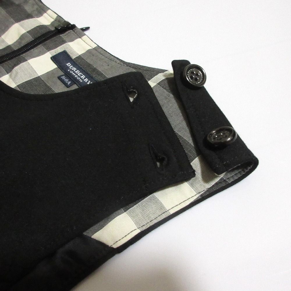 BURBERRY ワンピース 160A チェック柄 ノースリーブ BURBERRY チェック柄ノースリーブワンピース サイズ36 裏地あり