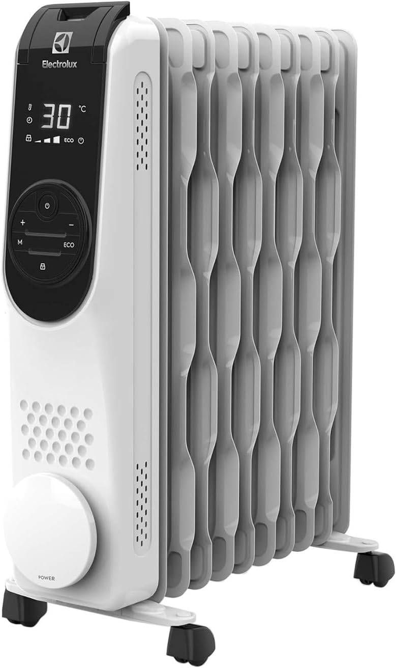 エレクトロラックス オイルヒーター ホワイト EO12D101C0 暖房効率抜群 省エネ設計 安全性重視 電気ヒーター 電気暖房