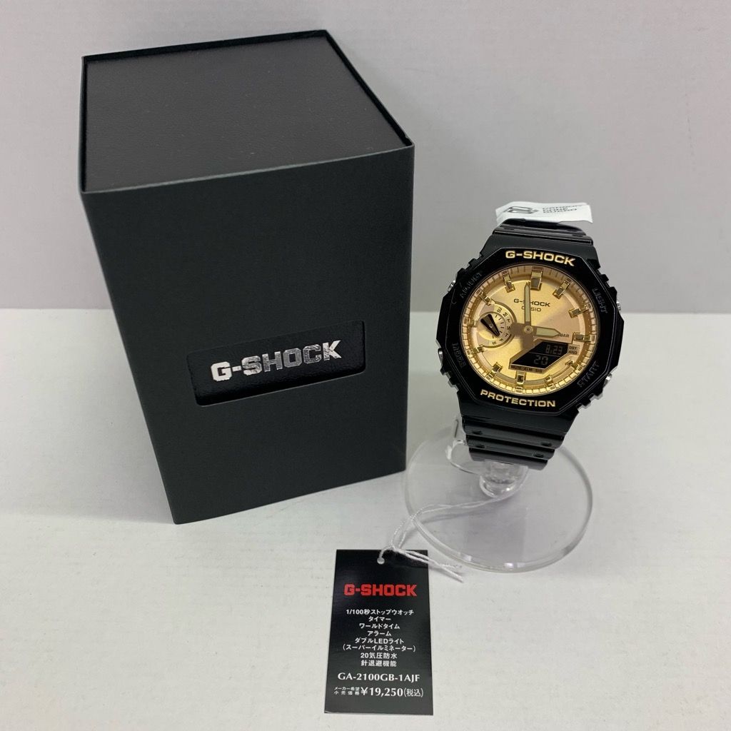 最終価格 未使用 CASIO G-SHOCK ANALOG-DIGITAL 2100 Series GA-2100GB-1AJF ブラック ゴールド  アナデジ カシオ Gショック 黒金 腕時計 【X0295-001】□ - メルカリ