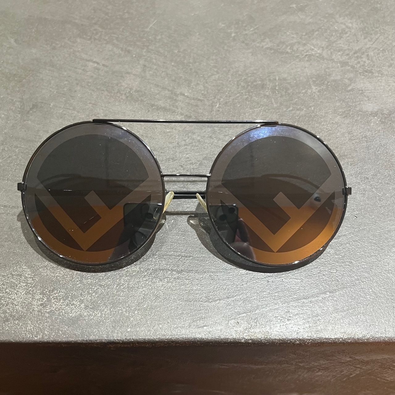 FENDI フェンディ ラナウェイ Fロゴ ラウンドサングラス メガネ 眼鏡 FF 0285 ブラック FENDI (フェンディ) ラナウェイ Fロゴ ラウンドサングラス メガネ 眼鏡