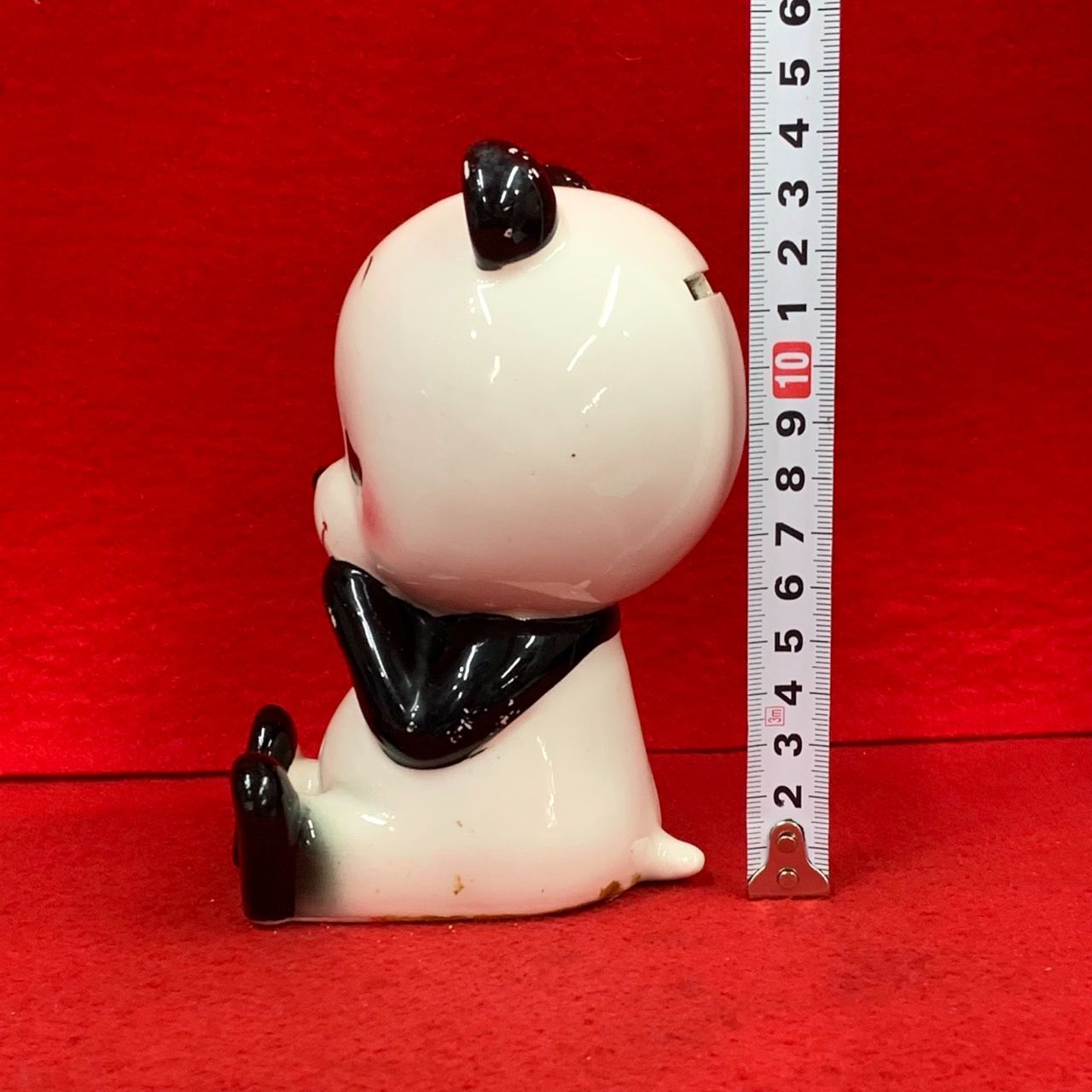 昭和レトロ】内藤ルネ・花束 パンダ 貯金箱 陶器人形 昭和レトロ 内藤