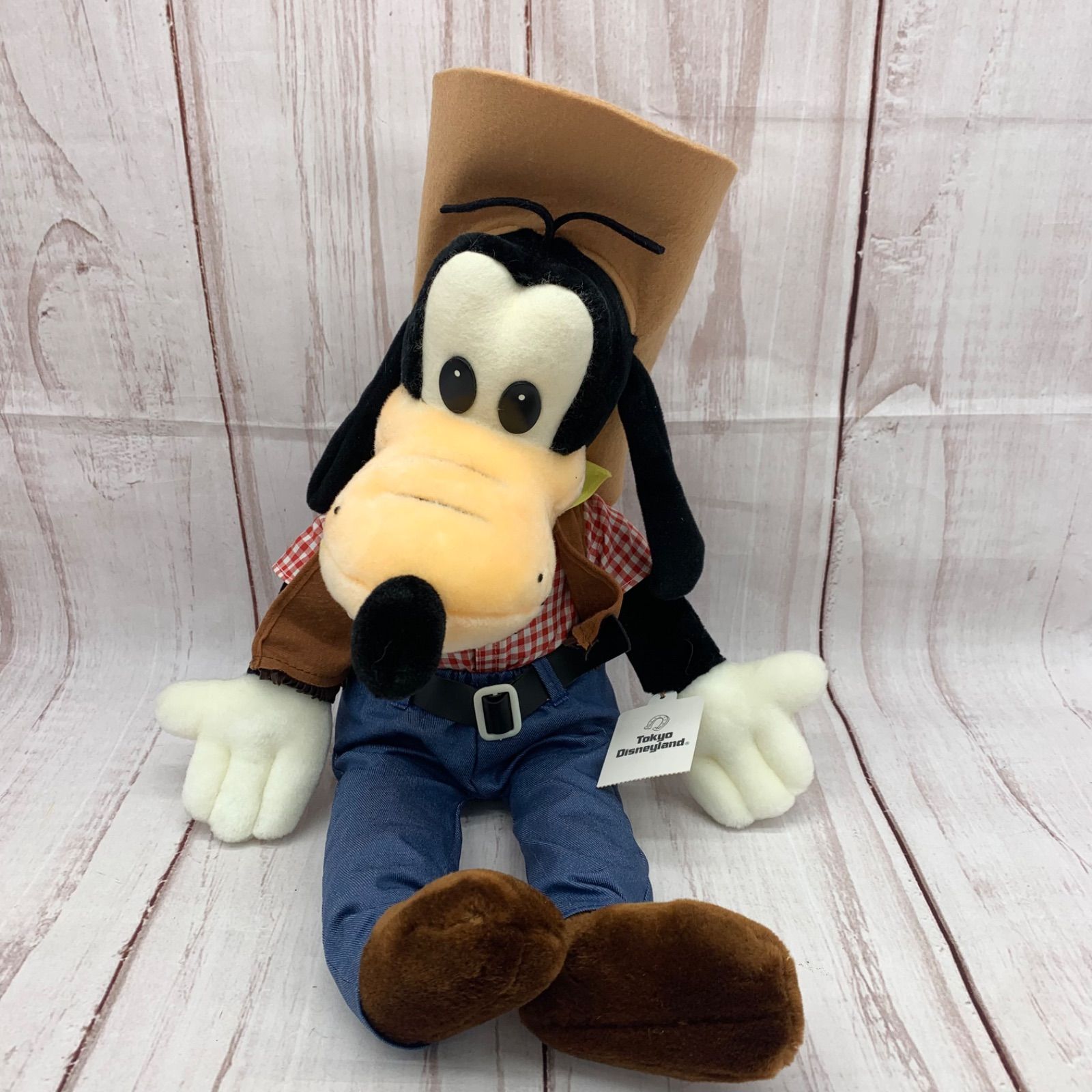 レトロ ディズニー グーフィー ぬいぐるみ 約90cm ディズニーランド タグ付き Disney LAND ディズニーランド 1990年代 レトロ品