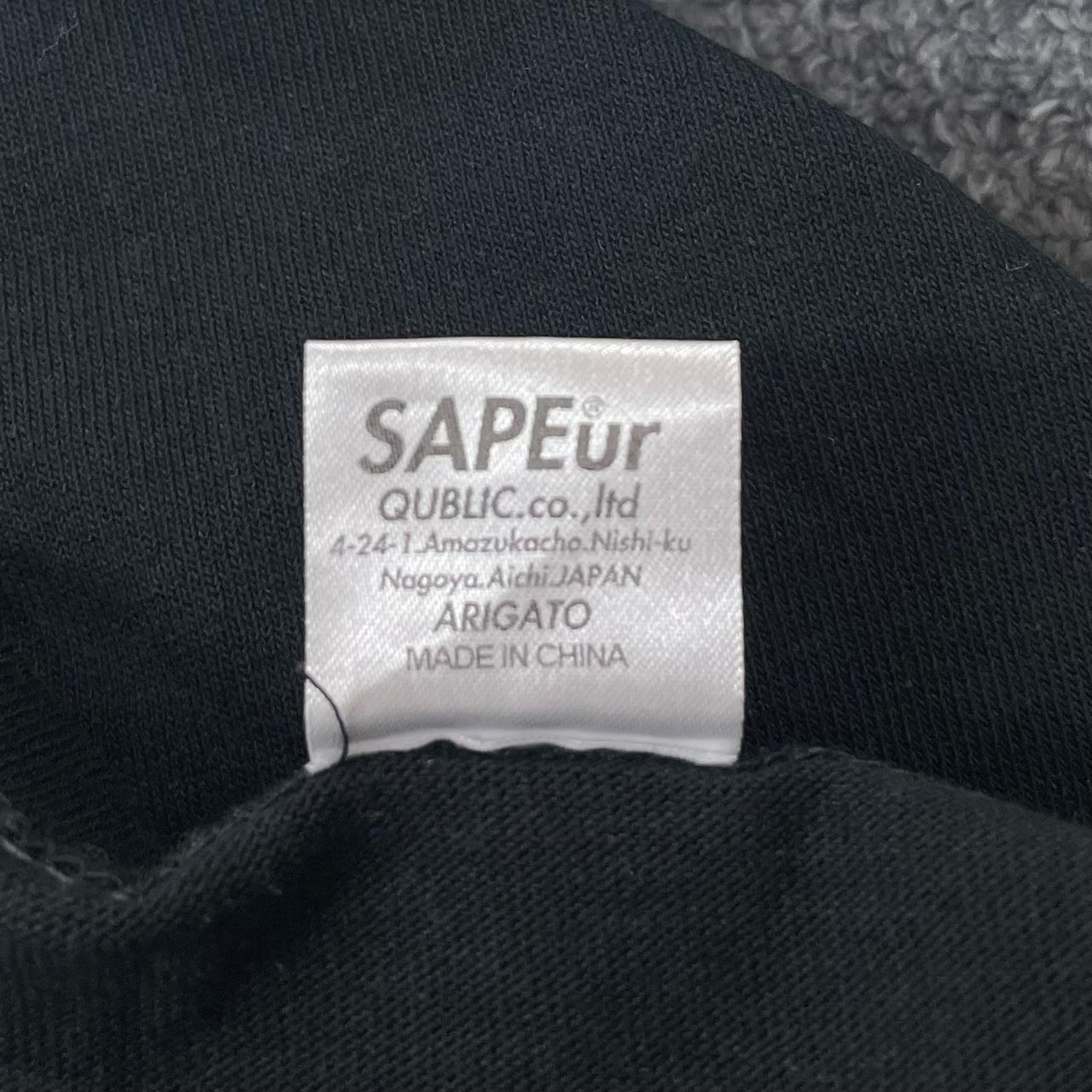 SAPEur BLACK×BLACK VENISGATE TEE コラボ プリント Tシャツ サプール ブラックブラック M