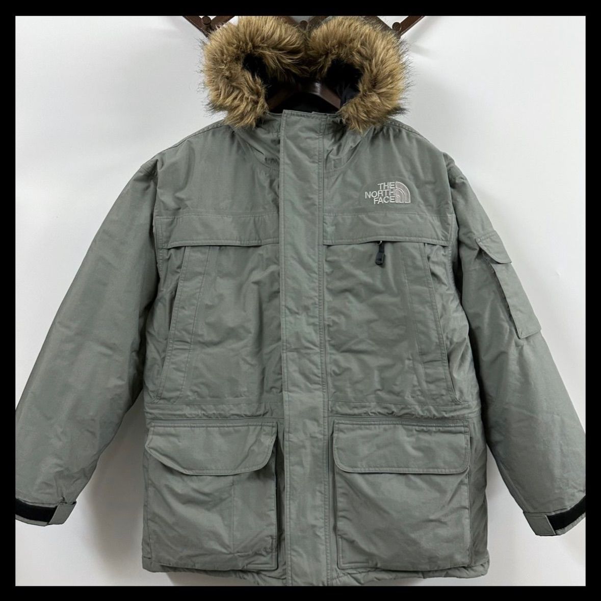 THE NORTH FACE ノースフェイス マクマードパーカ ダウンジャケット グレー 美品