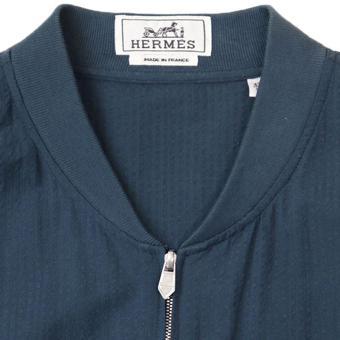 美品】HERMES エルメス ブルゾン 2021年SS シアサッカー Hロゴジップ