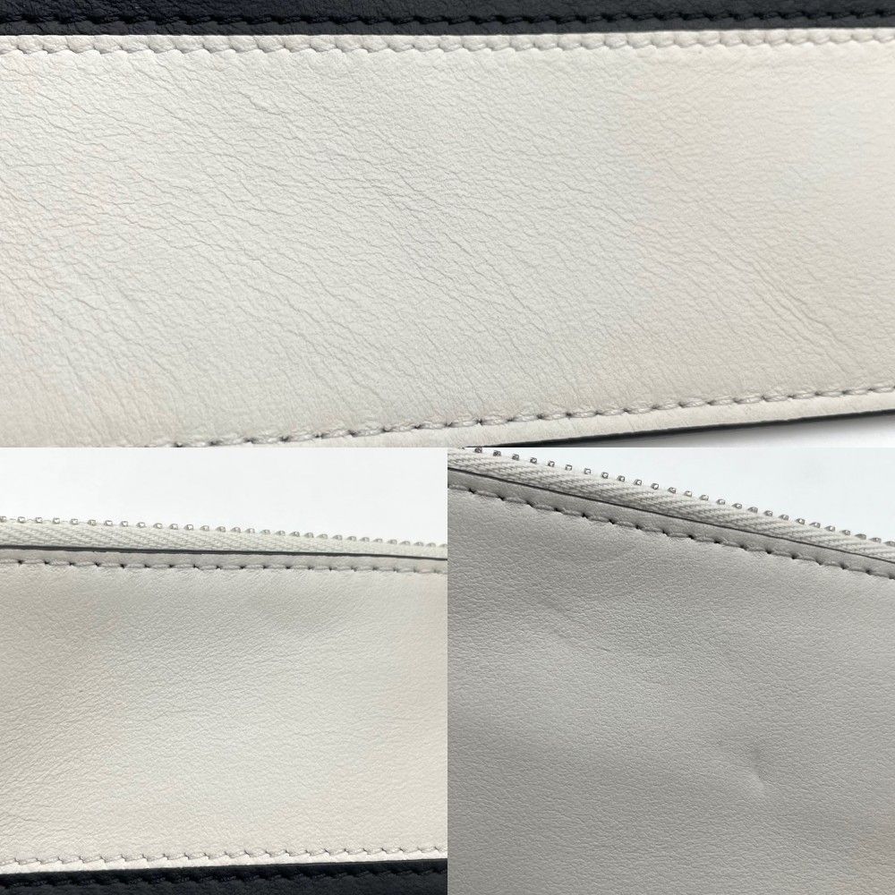 FENDI ホワイト クラッチバッグ フェンディクラッチバッグホワイト×シルバー