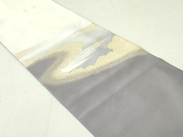 平和屋着物○名門 浅田綴 爪掻き本綴れ 八寸名古屋帯 原始かすみ 金