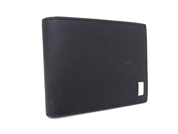 dunhill ダンヒル サイドカー レザー 二つ折り 財布 ウォレット 小銭入れ 札入れ カード入れ メンズ ブラック系 FK8910
