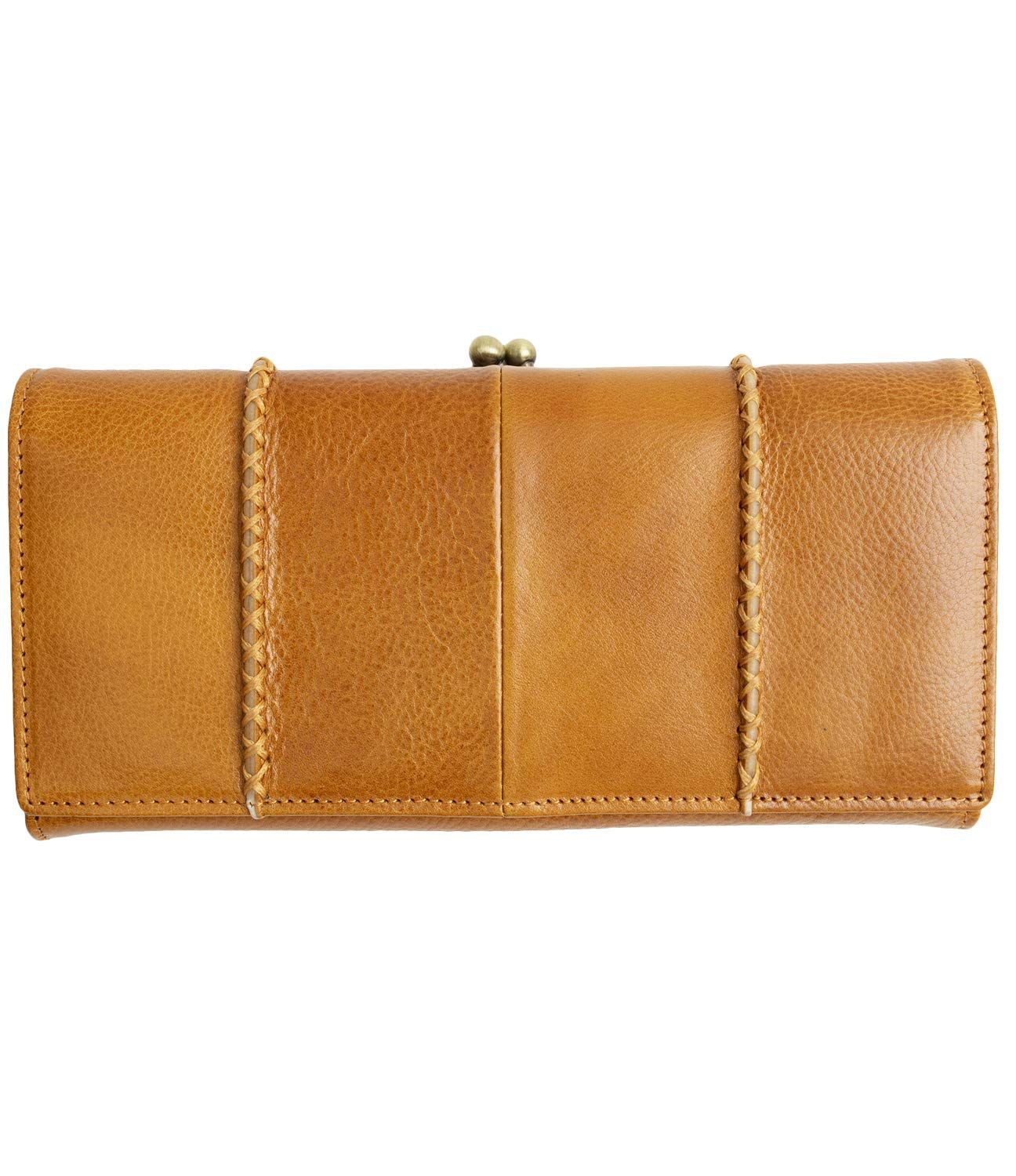 RafiCaro がま口財布 レディース 財布 本革 長財布 大容量 がまぐち イタリアンレザー ブラウン