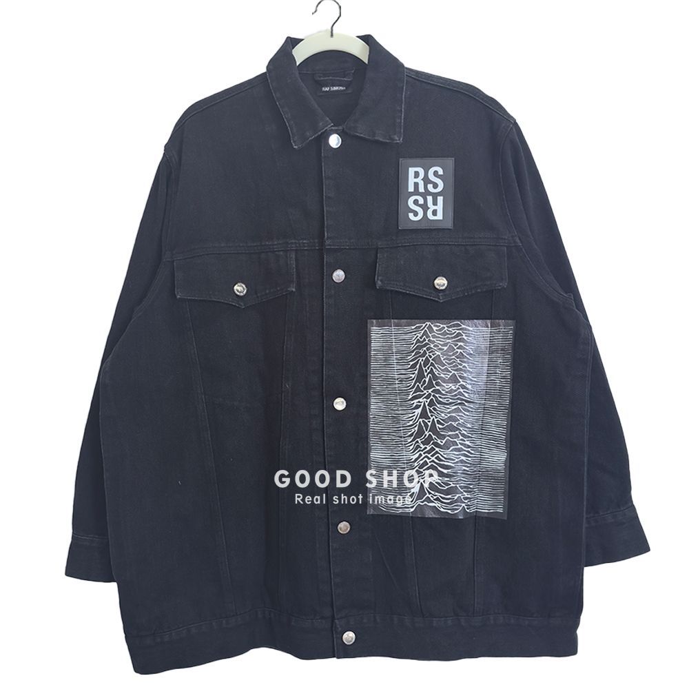 RAF SIMONS joy division デニムジャケット ARCHIVE REDUX 18ss 名作 RAF SIMONS (ラフシモンズ)  DENIM JACKET オーバーサイズ デニムジャケット ブラック XS - メルカリ