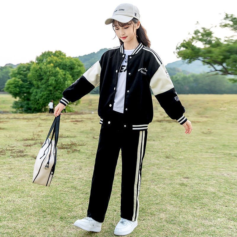  女の子 スウェット 子供服 ジャージ 上下セット ジャケット ロングパンツ 2点セット 運動着 小学生 中学生 セットアップ スポーツウェア ガールズ おしゃれ 春秋服 bibiwo 09 着ぐるみ コスチューム キッズ服(100cm~)