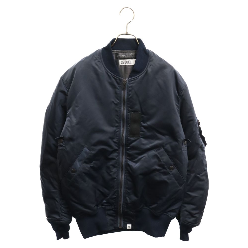 SEQUEL (シークエル) 20AW MA-1 FLIGHT JACKET エムエーワン フライトジャケット ネイビー - メルカリ