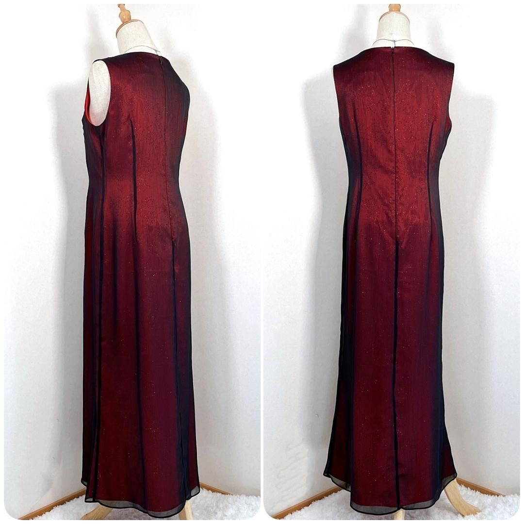 ✨極美品✨ SOIR DOLCE ロングワンピース フォーマル ドレス 9 レッド 