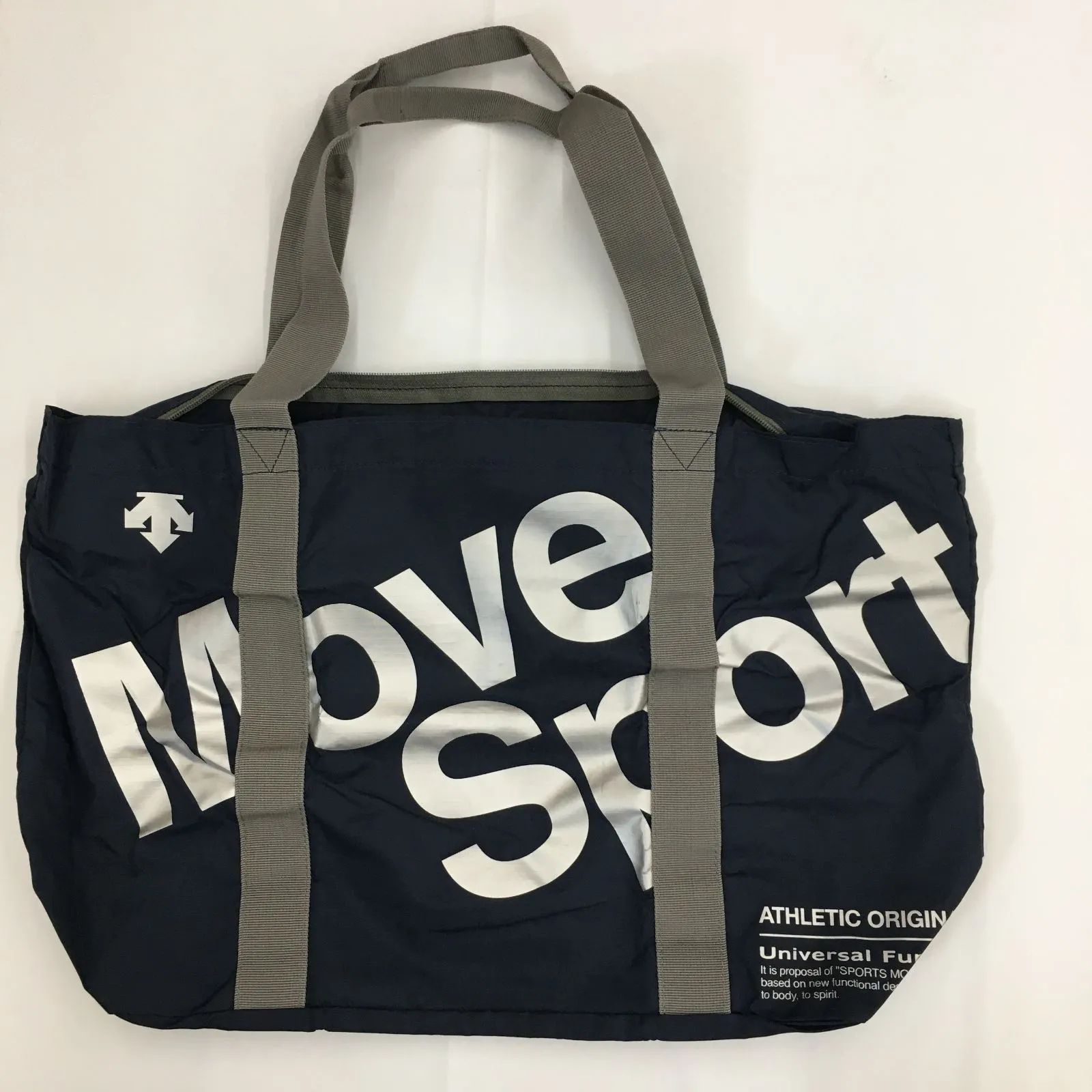 DESCENTE デサント ポケッタブルトートバッグ 18L ネイビー - メルカリ