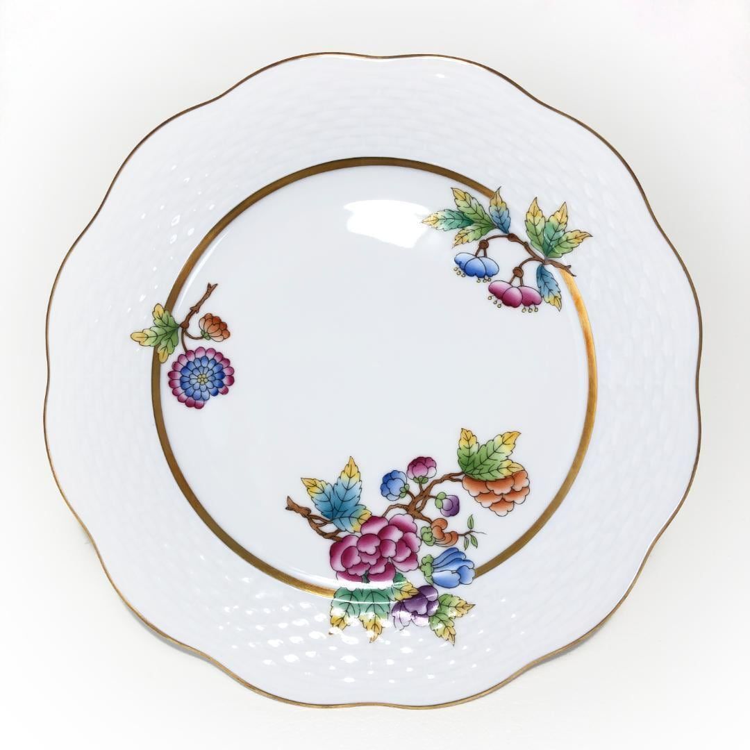 ヘレンド　皿 ヘレンド HEREND スーププレート インドの華 洋食器 21cm 皿 手描き