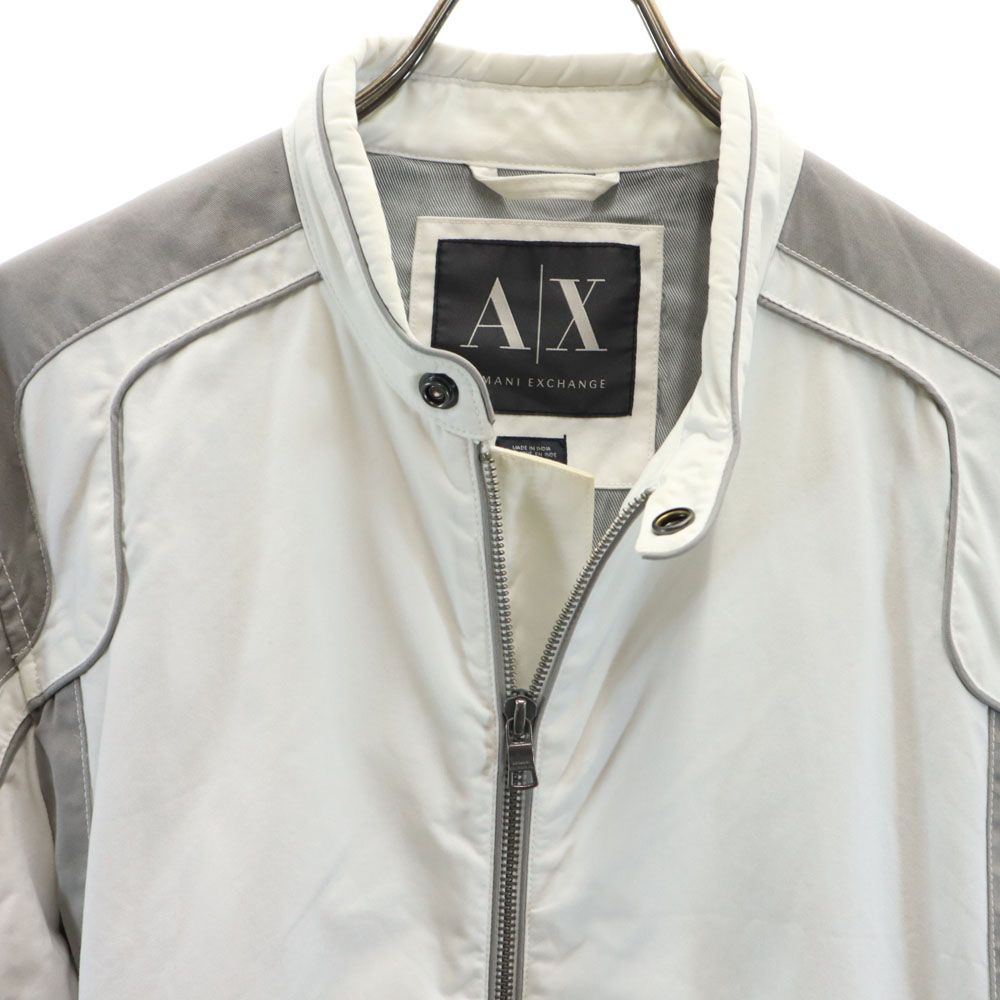 アルマーニエクスチェンジ シングルライダースジャケット L ホワイト
