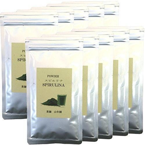 スピルリナ パウダー 60 g 無農薬 巣鴨のお茶屋さん 山年園 10袋セット