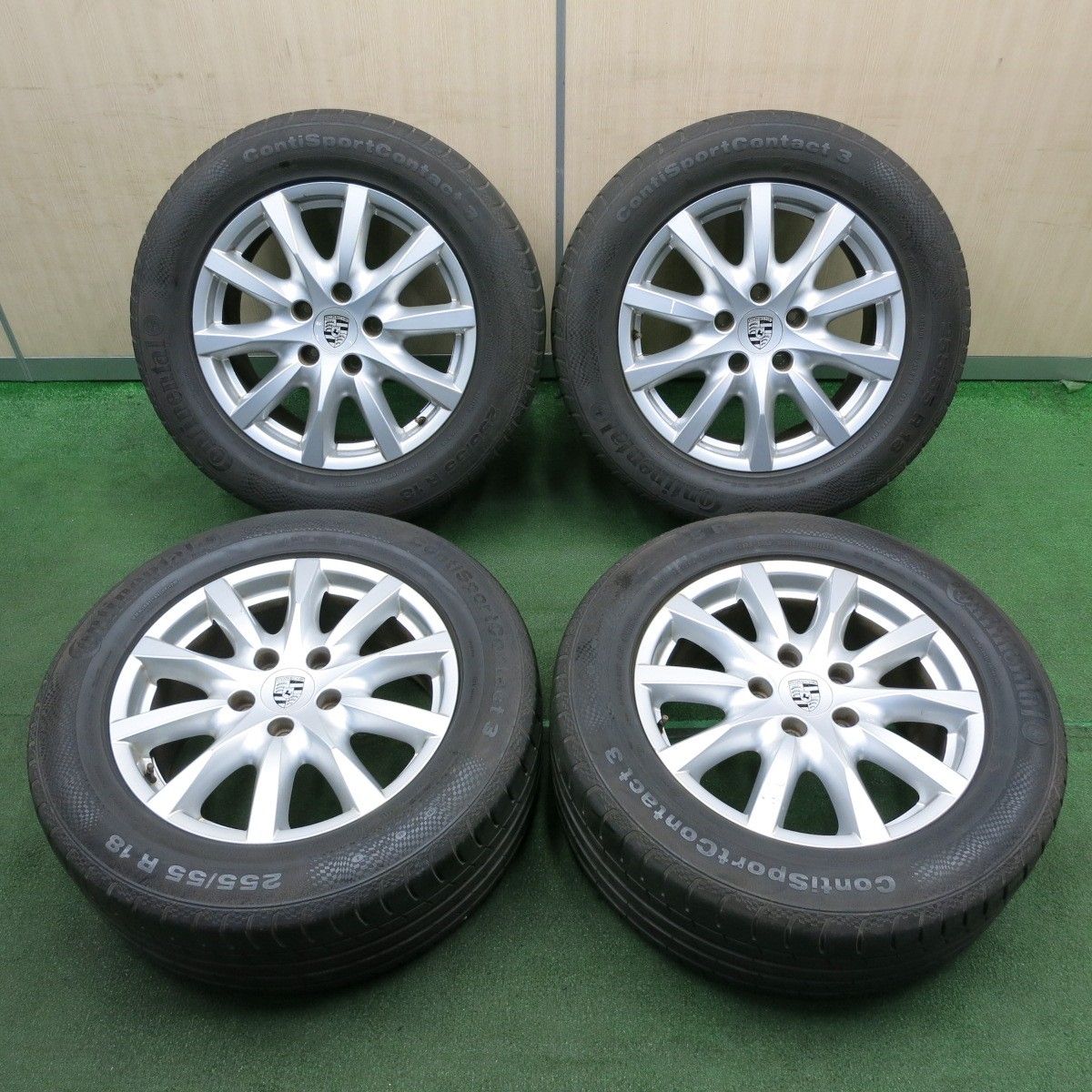 送料無料* 4本価格☆ポルシェ 958 カイエン 純正 BBS 255/55R18 
