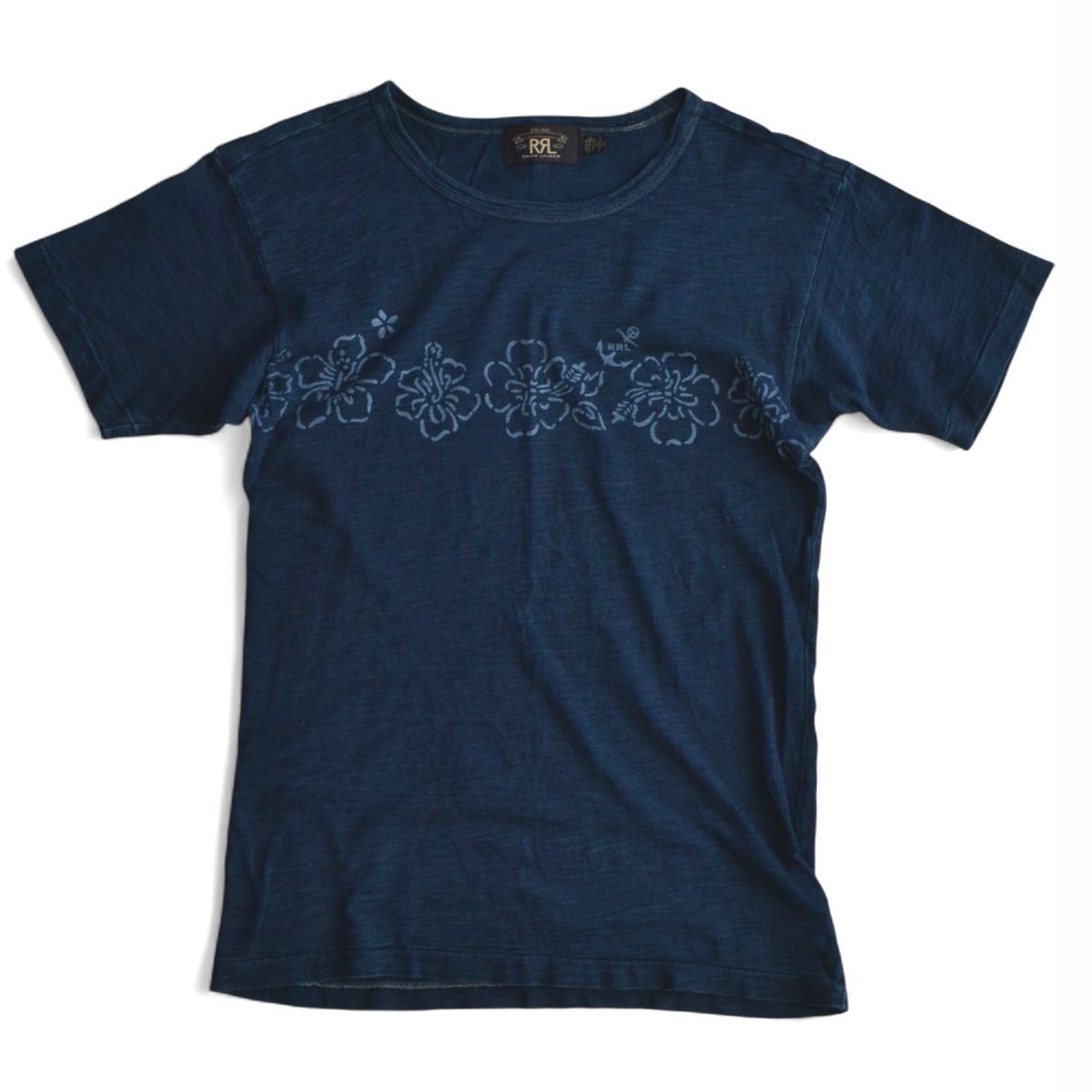 RRL ダブルアールエル インディゴ染めTシャツ クルーネック 半袖