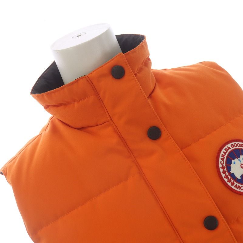 カナダグース CANADA GOOSE フリースタイルベスト Freestyle Vest ダウンベスト ジップアップ ハイネック ワッペン XS  オレンジ 2832L /SI17 - メルカリ