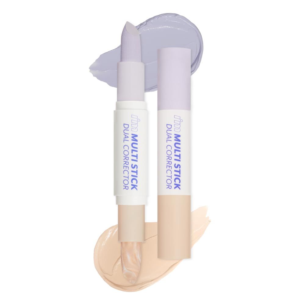 【 アイムミミ/i’m meme 公式店 】韓国コスメ コントロールカラー コンシーラー スティック 化粧下地 色ムラ補正 ピンク ラベンダー グリーン 下地 アイムマルチスティックデュアルコレクター (パールラベンダー, 1) [パールラベンダー] [1]