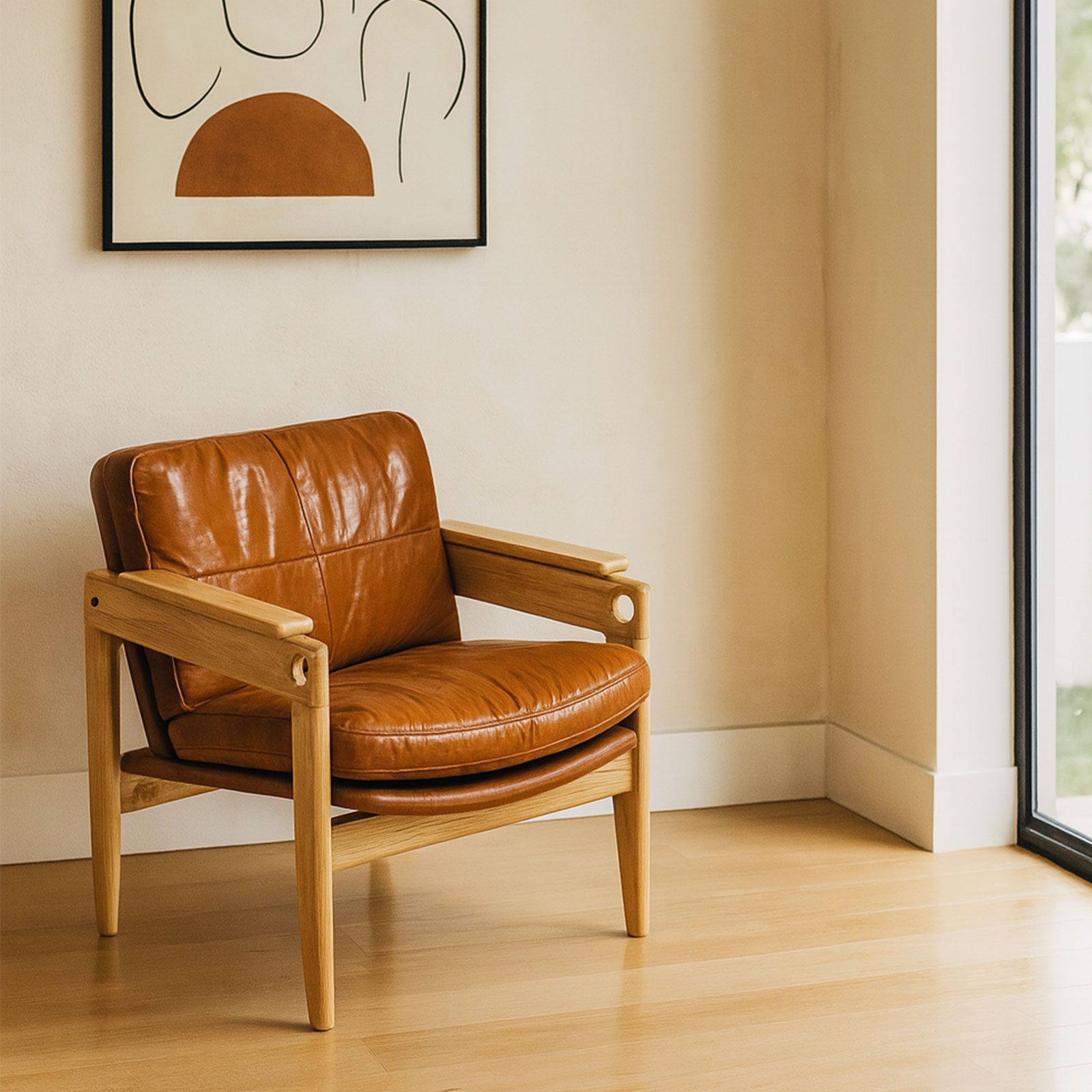 北米FAS級ホワイトアッシュ無垢材使用 ひじ掛け