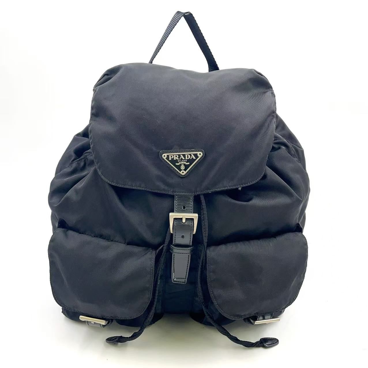 【✨美品✨】 プラダ 三角プレート バックパック ブラック 楽天市場】【超美品】 プラダ バックパック ナイロン ブラック