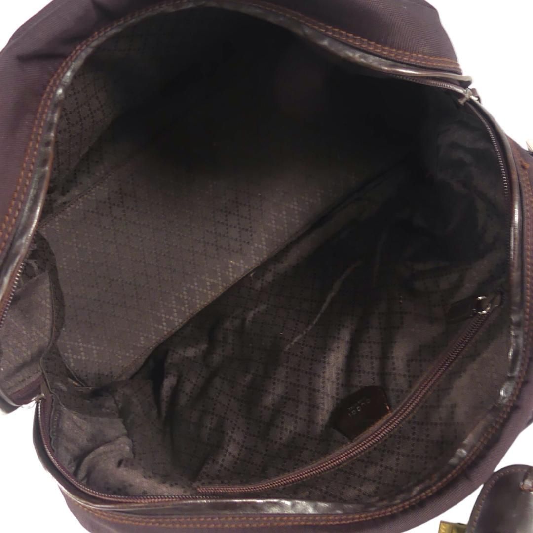 イタリア製 GUCCI グッチ ビジネスバッグ 本革 レザー 茶 AA1539