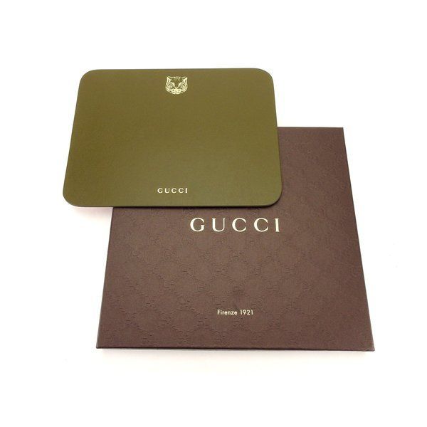 GUCCI マウスパッドま 2枚セット 　ゴールド ブラック グッチ GUCCI グッチシマ ロゴ マウスパッド 雑貨 シマレザー