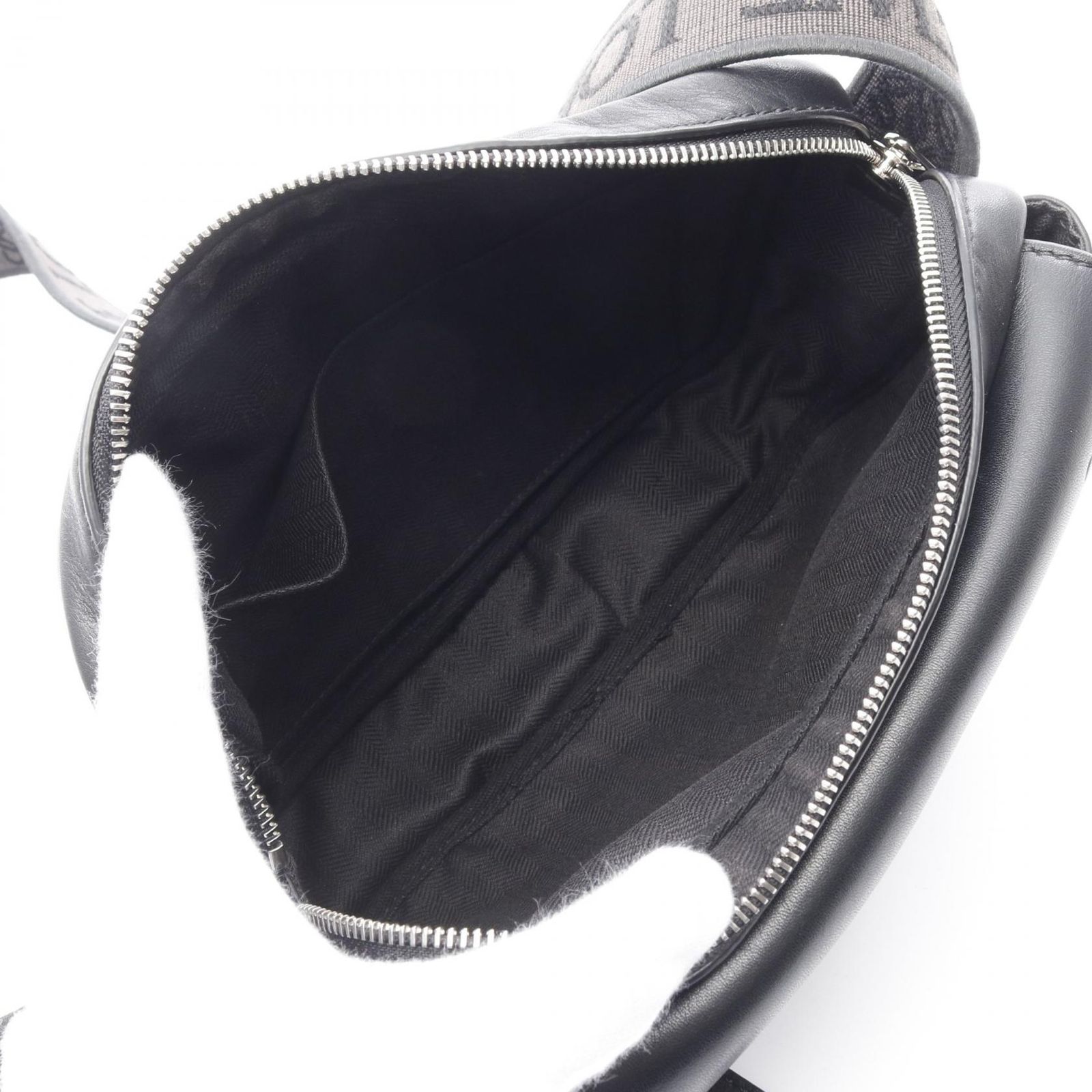 359】SWANY クロコ型押し キャリーバッグ 黒 ストッパー付き 美品