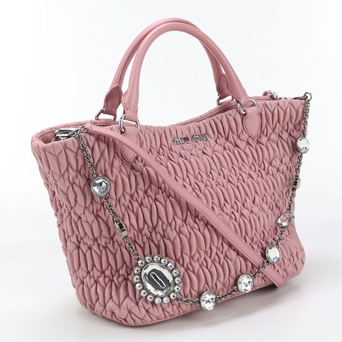 MIUMIU ミュウミュウ トートバッグ ショルダーバッグ 2way マテラッセ miu miu ミュウミュウ トートバッグ 2WAY/ショルダーバッグ