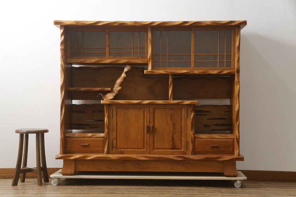 ミラー家具 ローキャビネット 120cm サイドボード ローズゴールド