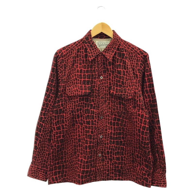 WACKOMARIA クロコダイル コーデュロイシャツ M レッド ワコマリア 10