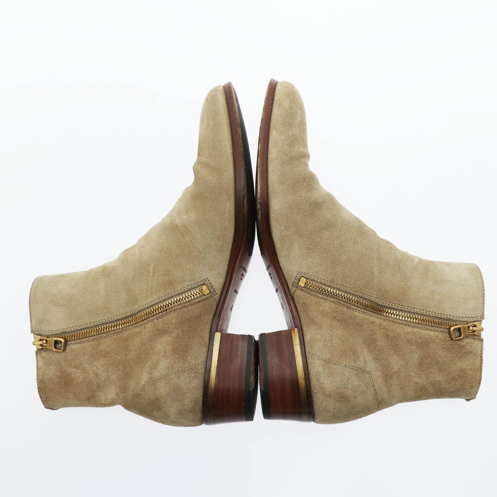 アルフレッドダンヒル ALFRED DUNHILL サイドジップ スウェード ヒール