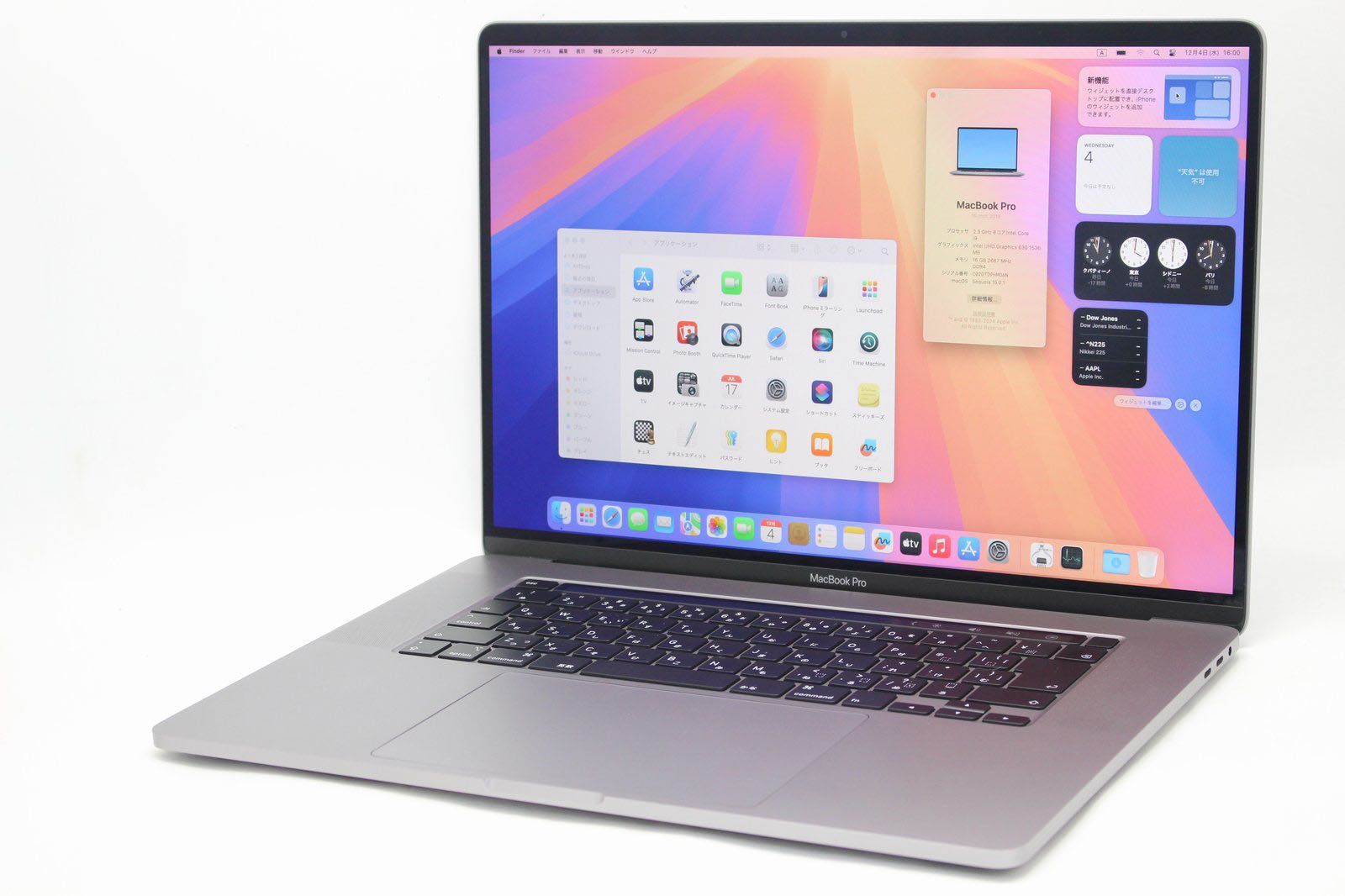 美品 2K 16in MacBook Pro A2141 (2019) i9-16GB-1TB SSD - メルカリ
