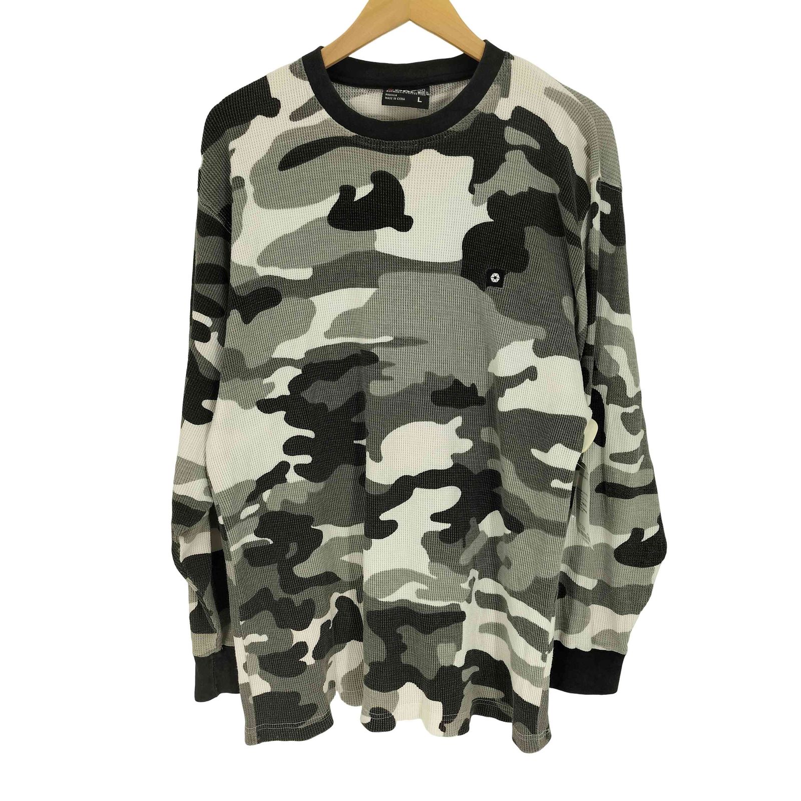サウスポール SOUTHPOLE 00S 迷彩 カモ柄 モノクロ サーマル L/S 