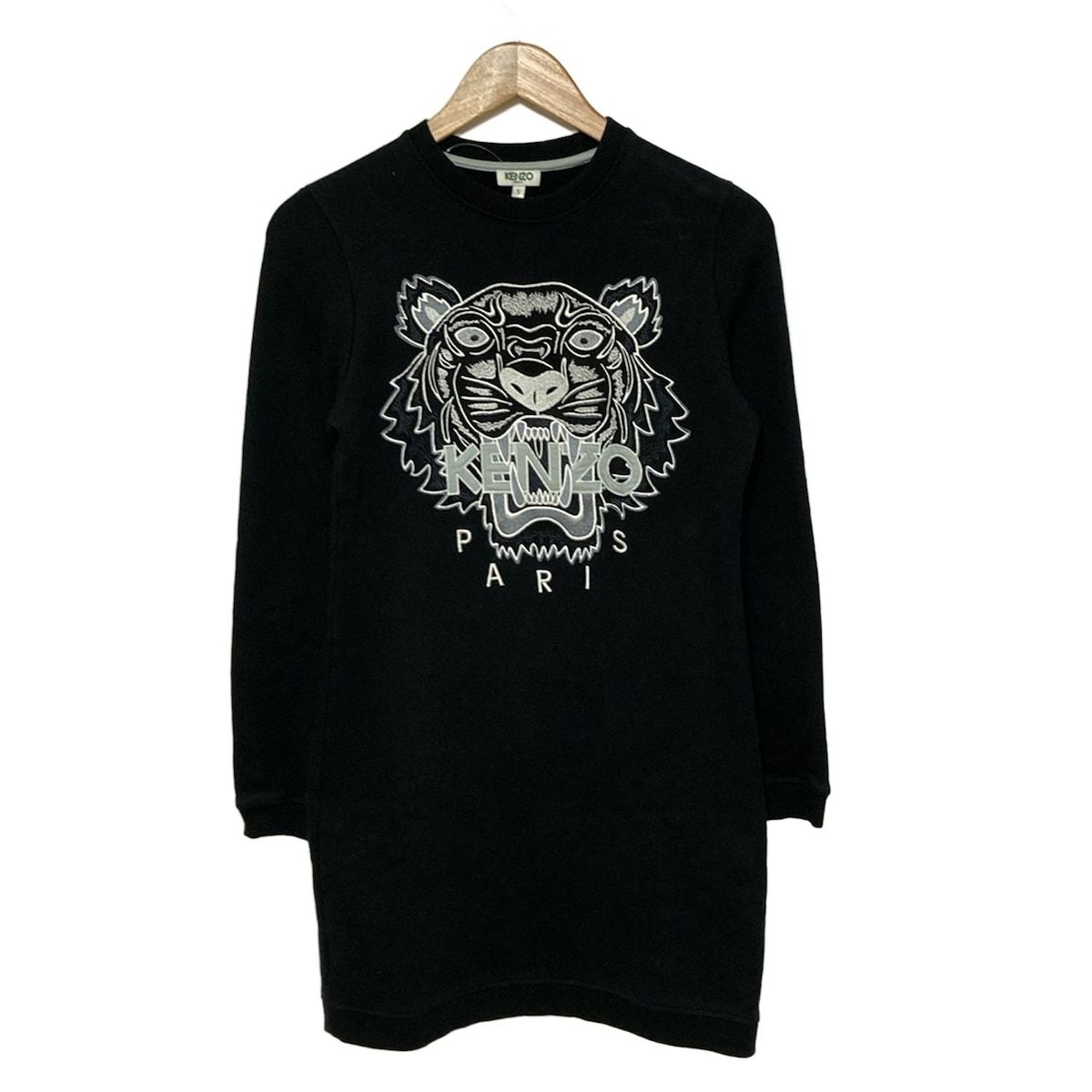 KENZO トレーナー　Sサイズ KENZO(ケンゾー) トレーナー サイズS レディース - 黒×シルバー