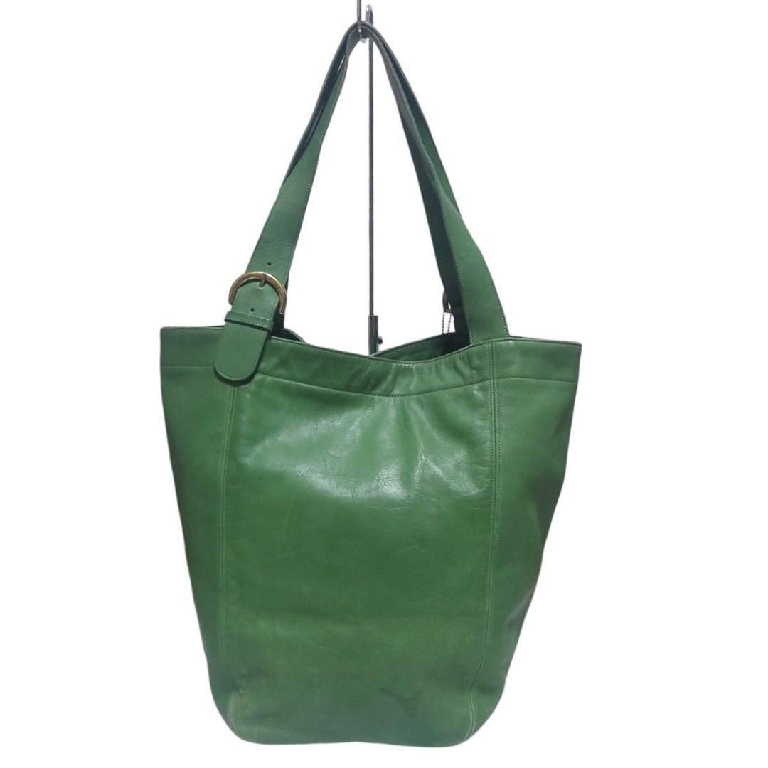 OLD COACH Archive 4082 Tote Bag USA leather leaf green y2k 00s