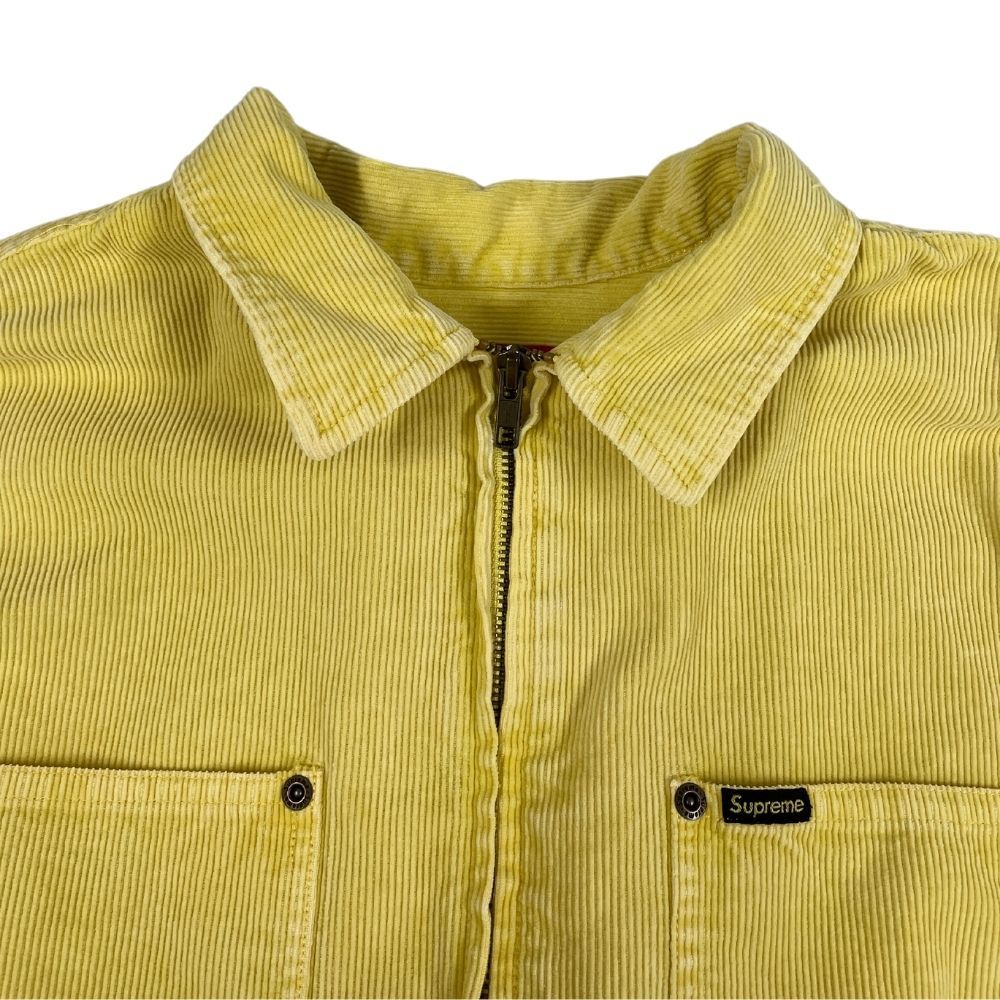 シュプリーム washed corduroy zip up shirt サイズS THE