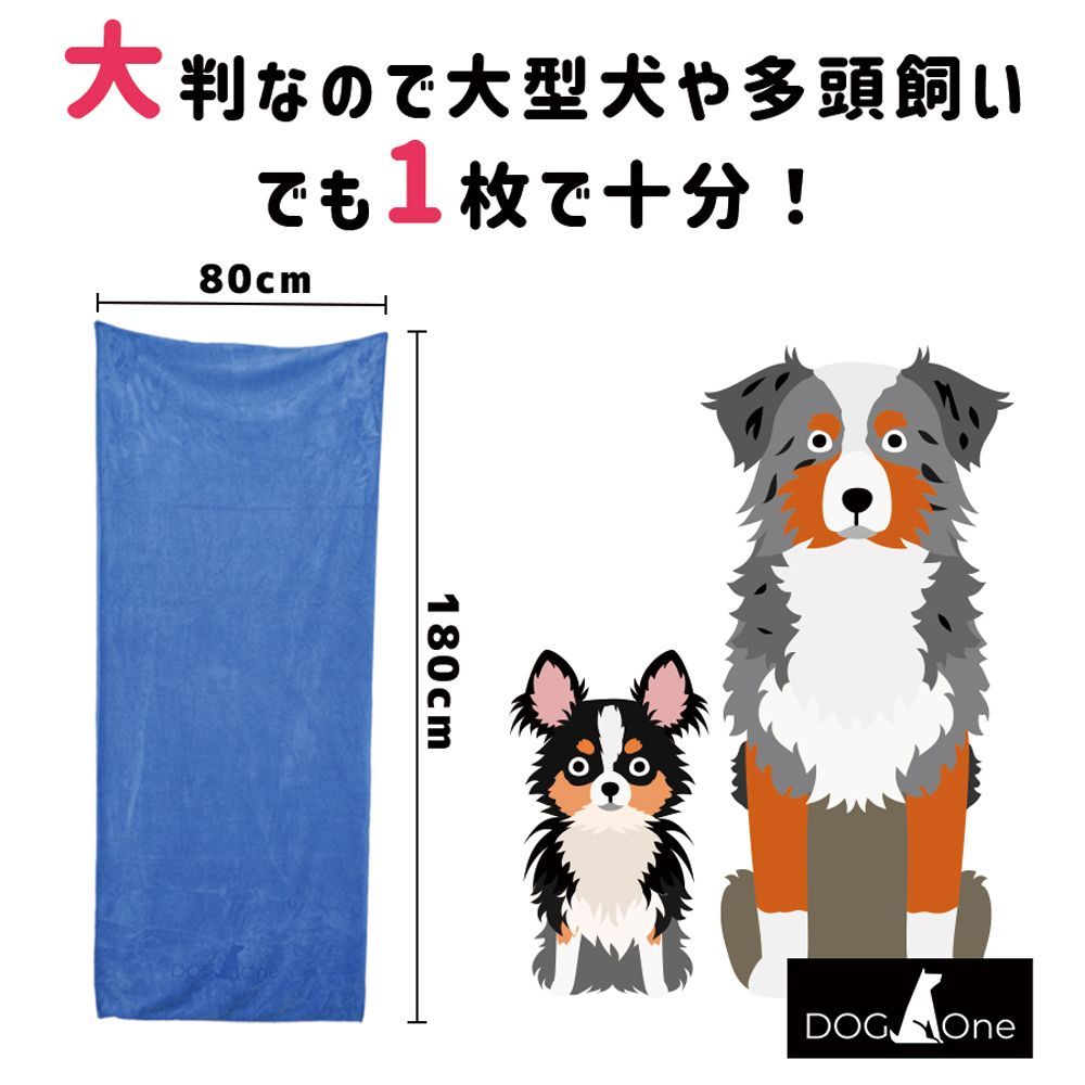 業務用ペットドライヤー 超速乾セット 黒 ＆青 超大判マイクロ
