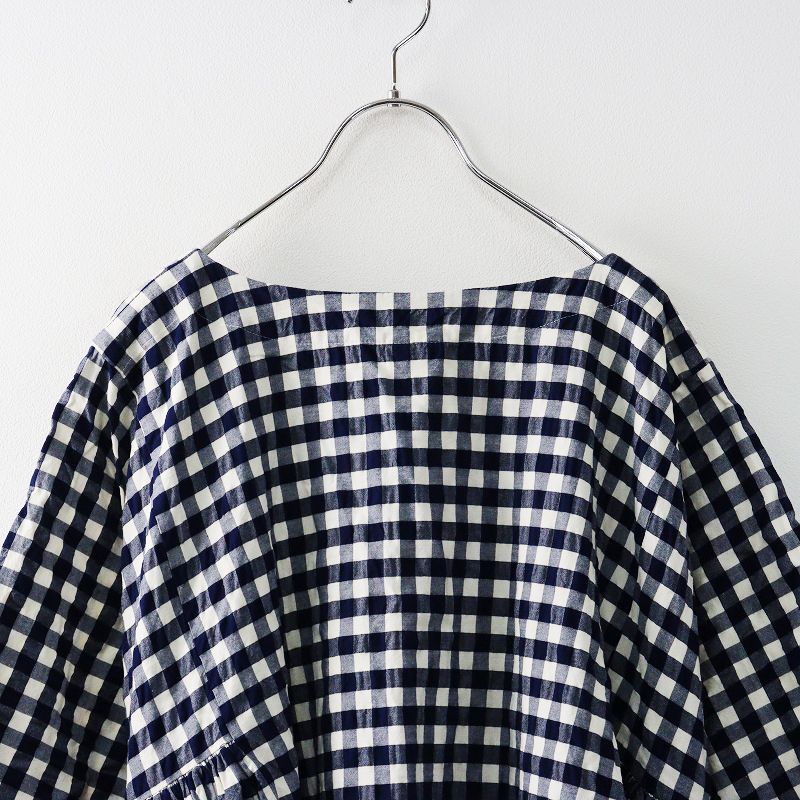 チェックサイドギャザーチュニック F