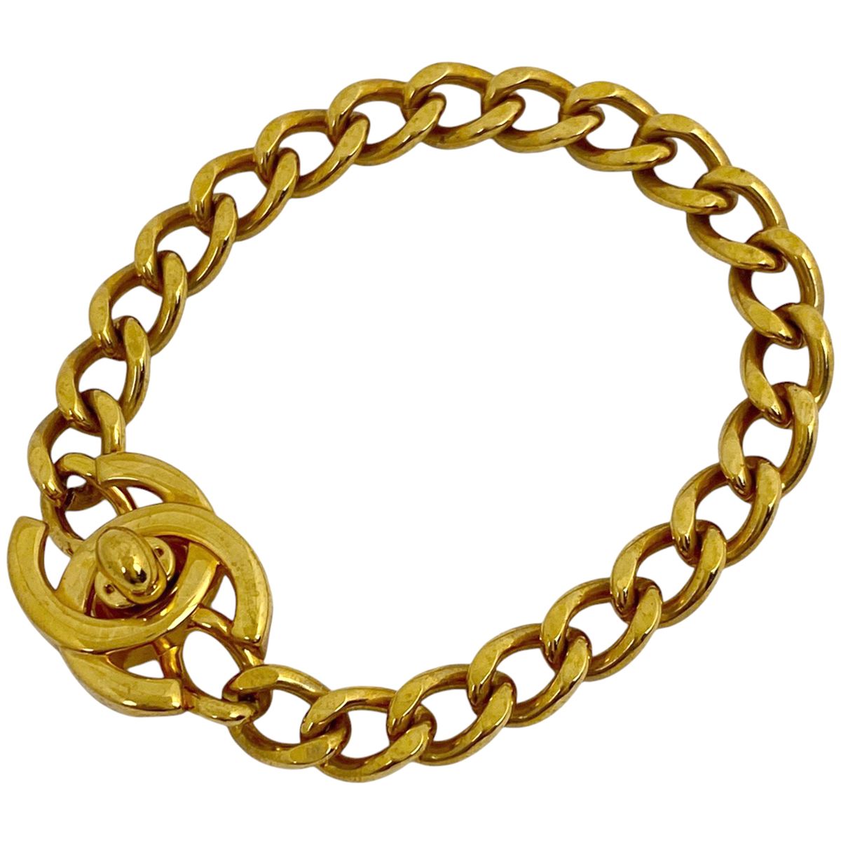 【ターンロックで魅せる】CHANEL チェーンブレスレット シャネル CHANEL ココマーク チェーン ブレスレット ターン