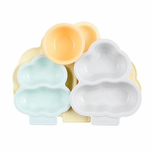 【新品】Pigeon ピジョン ベビー食器セット ＫＩＰＰＯＩ(キッポイ）クリームイエロー＆ミントグリーン