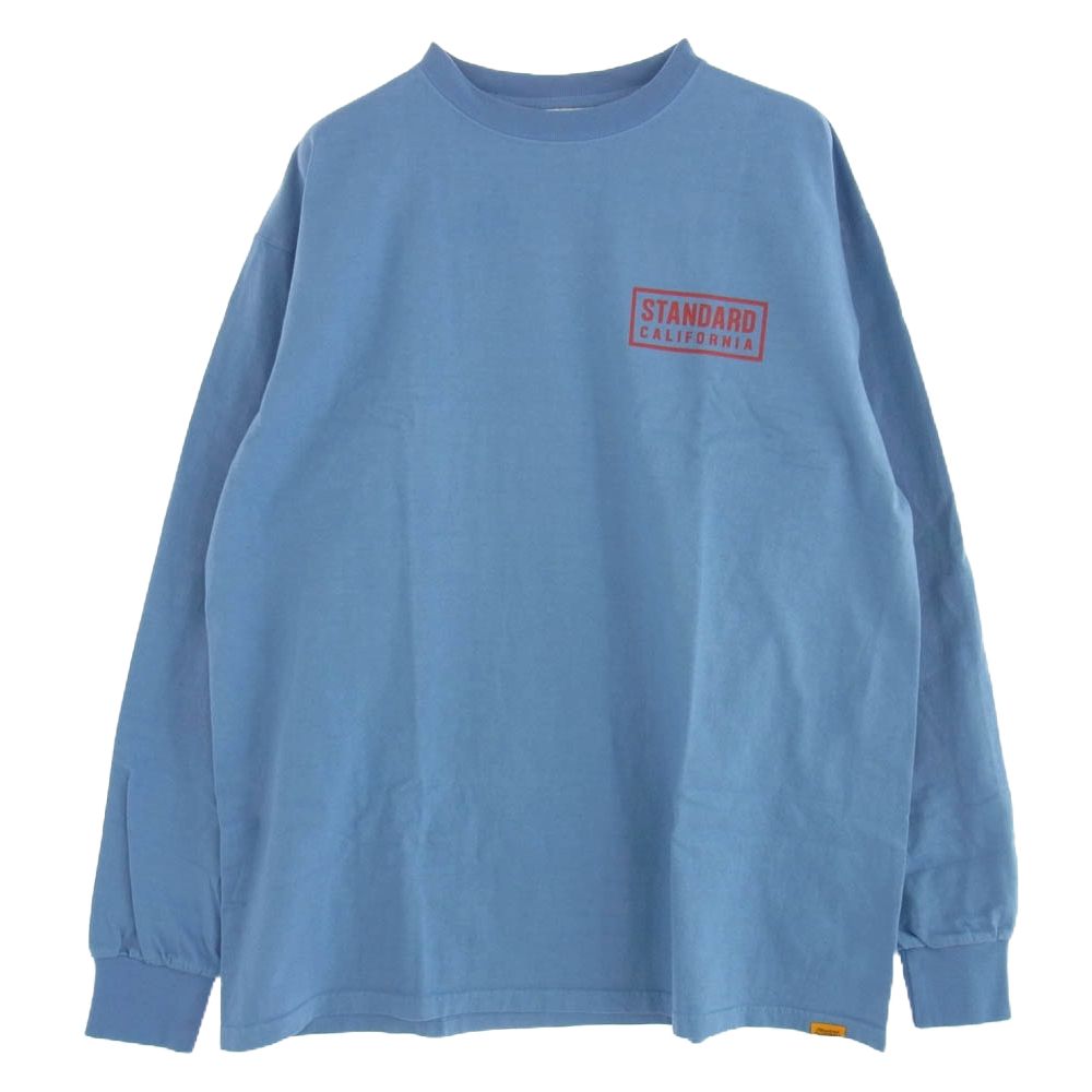 STANDARD CALIFORNIA スタンダードカリフォルニア SD Heavyweight Box Logo T ヘヴィーウェイト ボックスロゴ Tシャツ ロンT 水色 ライトブルー系 XL【新古品】【未使用】【中古】