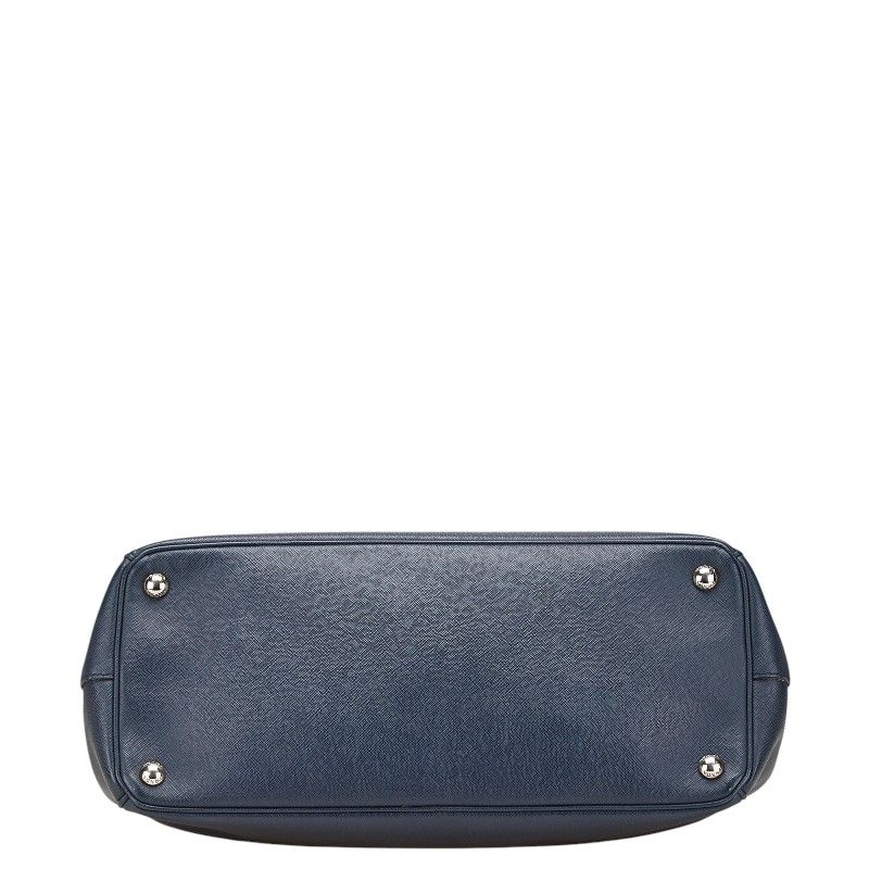 プラダ ガレリア ラージ ハンドバッグ ショルダーバッグ 2WAY ネイビー  