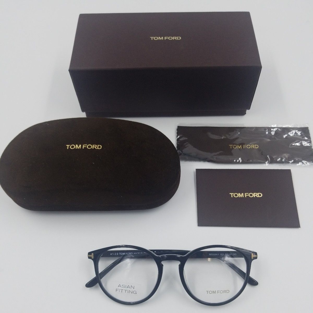トムフォード メガネフレーム TOM FORD TF5524-F 001 プラスチック 