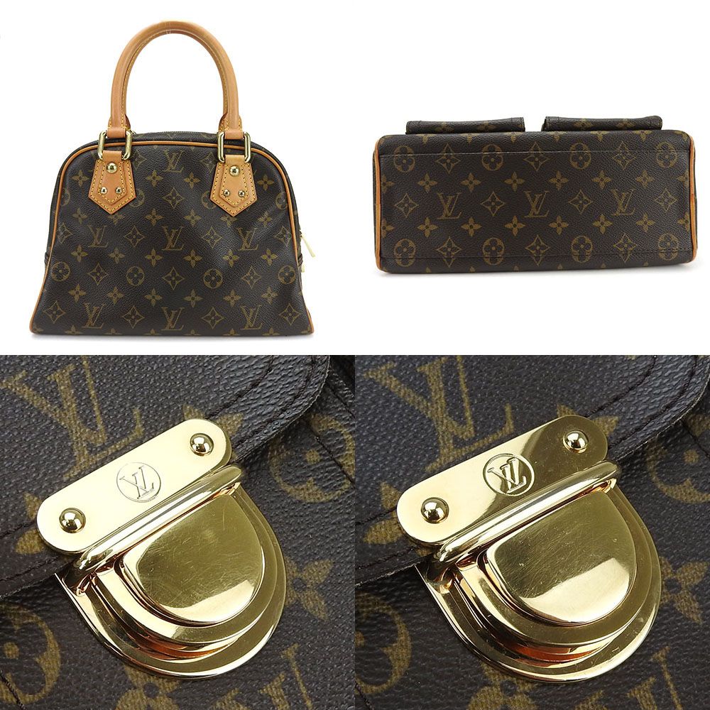 【中古】 ルイ・ヴィトン ハンドバッグ マンハッタン M40026 モノグラム ブラウン レディース 女性 LOUIS VUITTON