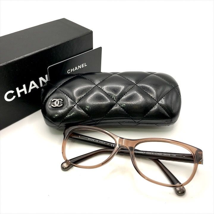CHANEL シャネル ココマーク マトラッセ メガネ アイウェア ブラウン系 k4535